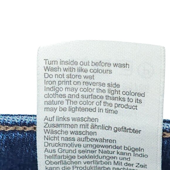 Mavi Jeans Cropped Capri Frayed Hem Size 27 Stretch Mid Rise Dark Wash Skinny - Picture 12 of 13